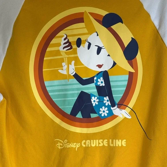 Disney Cruise Line Minnie Mouse Retro Zip-Up Hoodie Size Medium - Picture 4 of 8